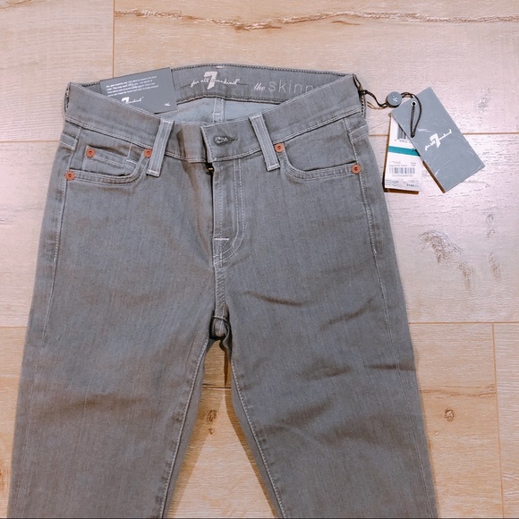 7 For All Mankind's The Skinny gray denim jeans 24 - Picture 3 of 5